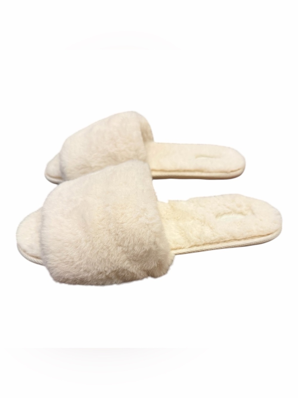 SKIMS Plush Slide Slippers in Cream